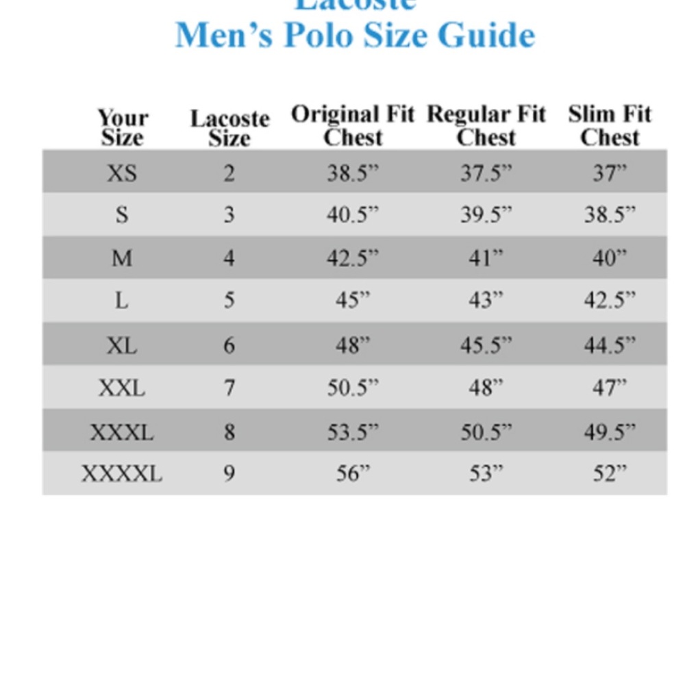 Lacoste Men’s Polo Shirt Size 7 Long - Picture 8 of 8